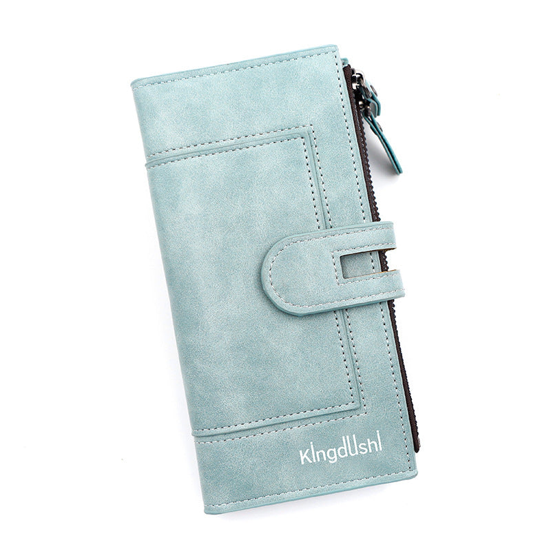Women's Zipper Hasp Large Capacity Multiple Slots Pocket Ladies Wallet
