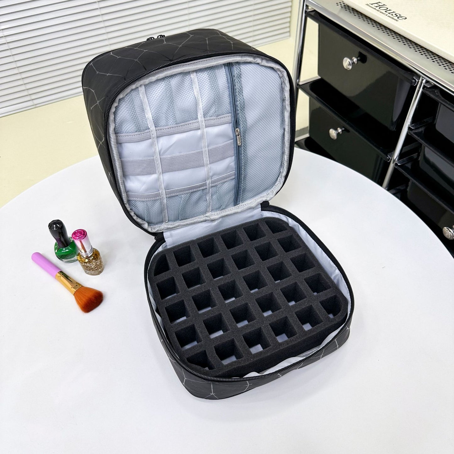 Capacity Wash Female Stylish Portable Nail Cosmetic Bags