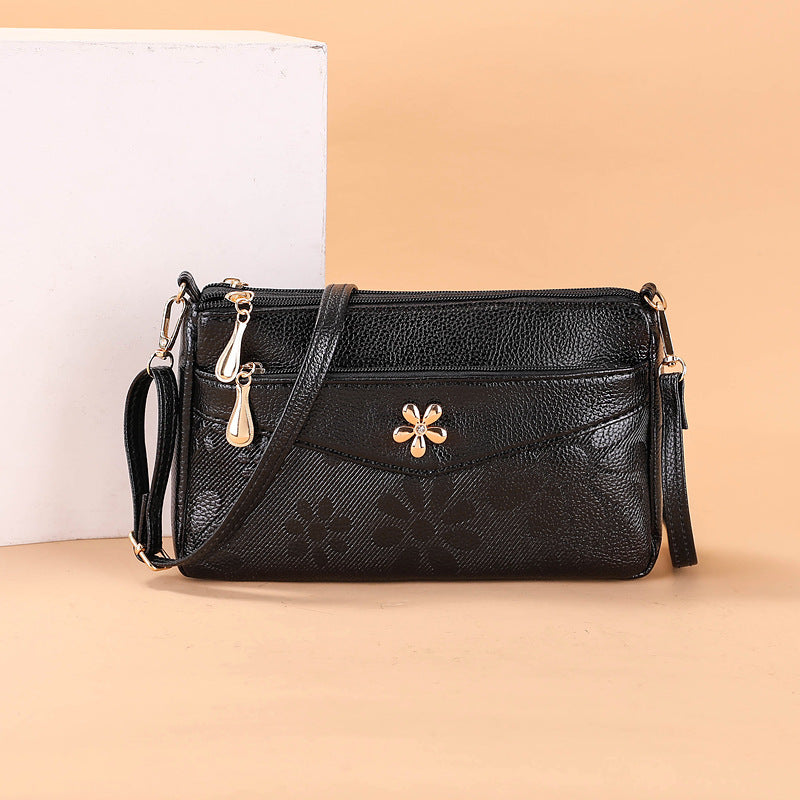 Slouchy Women's Flower Korean Style Underarm Shoulder Bags