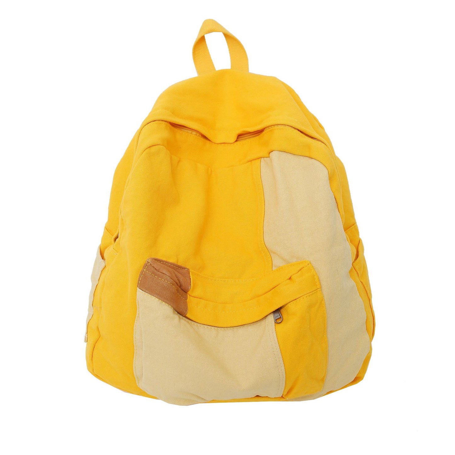 Capacity College Korean Simple Contrast Color Drape Backpacks