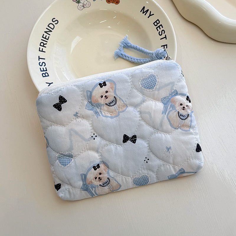 Women's Printed Quilted Weekend Artistic Sanitary Napkin Cotton Bags