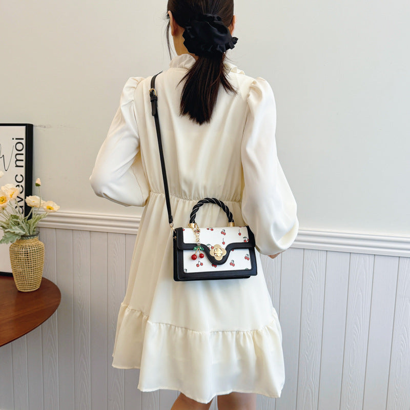 Autumn Fashion Fresh Printing Color Contrast Shoulder Bags