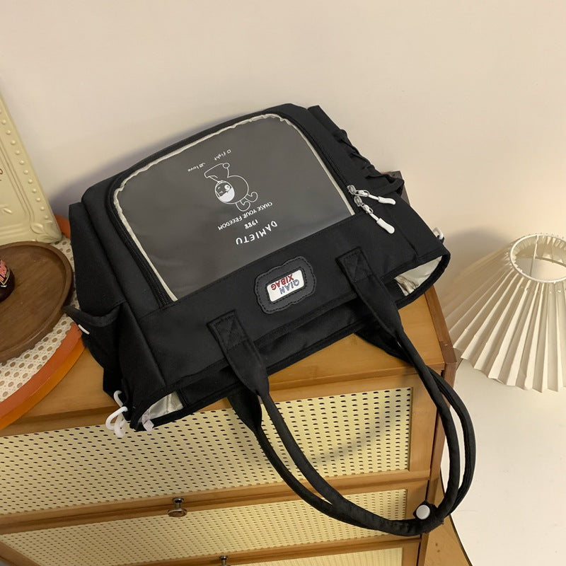 Transparent Female Portable Cartoon Large Capacity Crossbody Bags