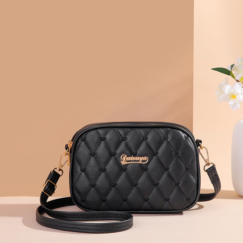 Versatile Women's Fashion Diamond Pocket Mobile Crossbody Bags