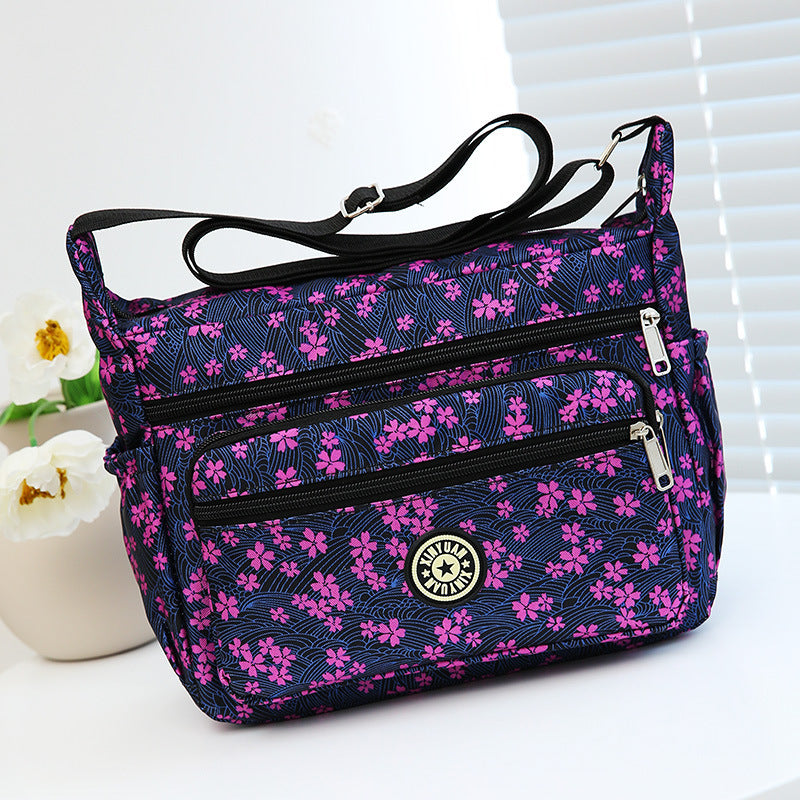 Women's Large Capacity Flower Cloth Oxford Canvas Shoulder Bags