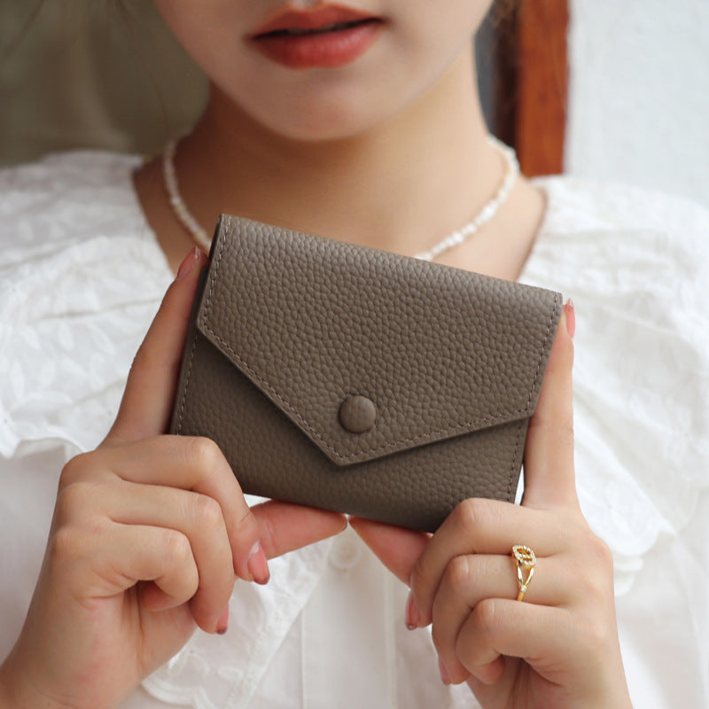 Women's Genuine Leather One-piece Advanced Sense Ladies Wallets