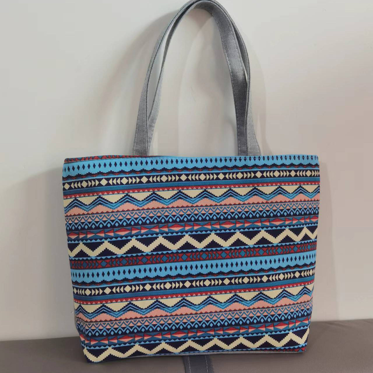 Women's Canvas Vintage Printed Big Artistic Shoulder Bags