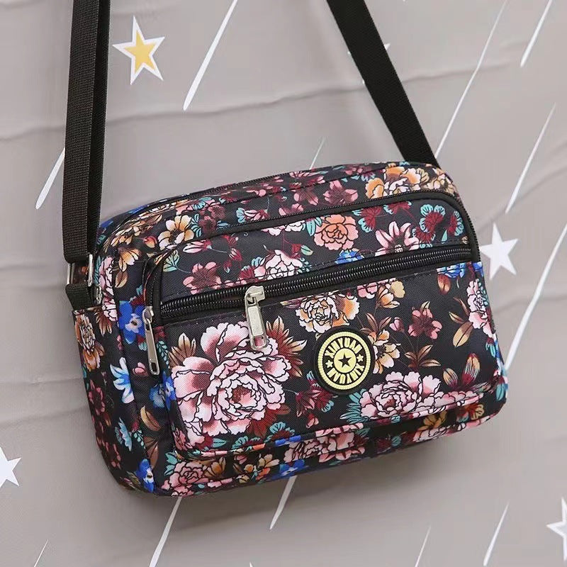 Women's Oxford Stall Large Capacity Leisure Flower Crossbody Bags