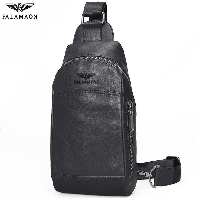 Men's Fl Leather Fashion Business First Layer Men's Chest Bags