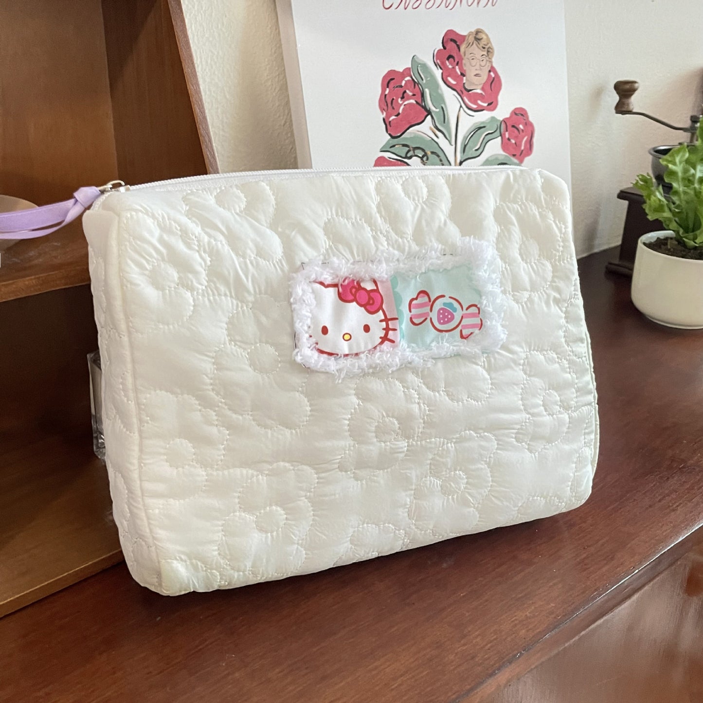 Cute Cat Storage Female Portable Large Cosmetic Bags