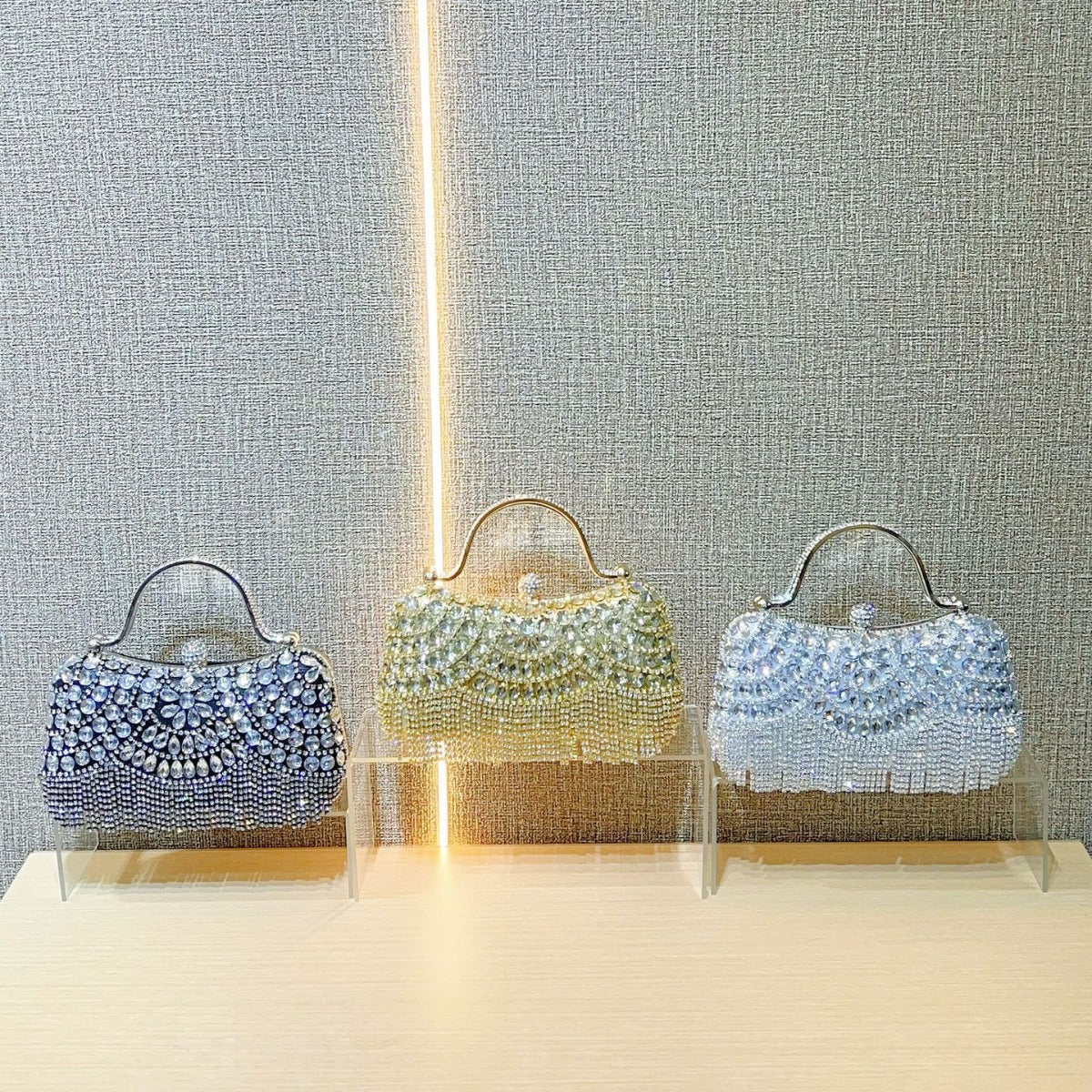 Diamond Clutch Tassel Birthday Wedding Banquet Shoulder Bags