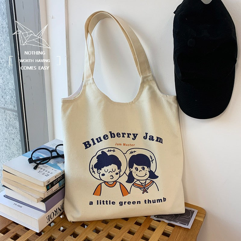 Female Fruit Orange Artistic College Simple Portable Shoulder Bags