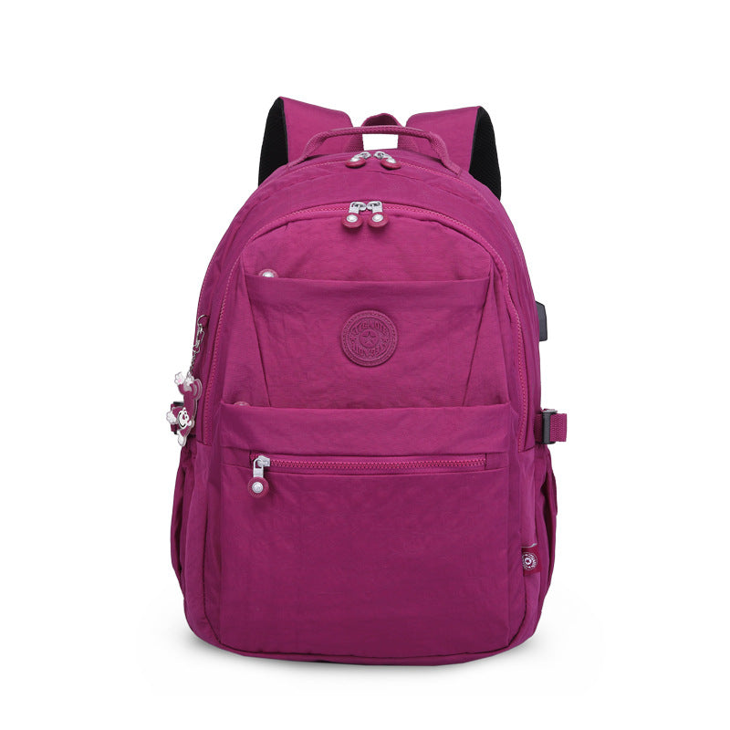 Soft Surface Zipper Neutral Interlayer Computer Backpacks