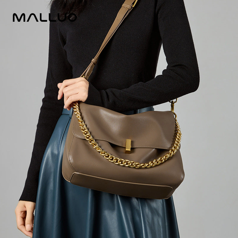 Women's Genuine Leather Fashion Simple Design Shoulder Bags