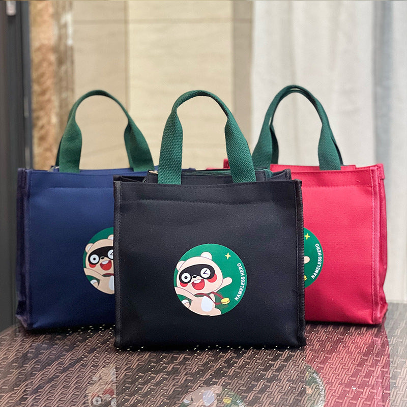 Cute Bear Lunch Box Hand Carrying Large Capacity For Handbags