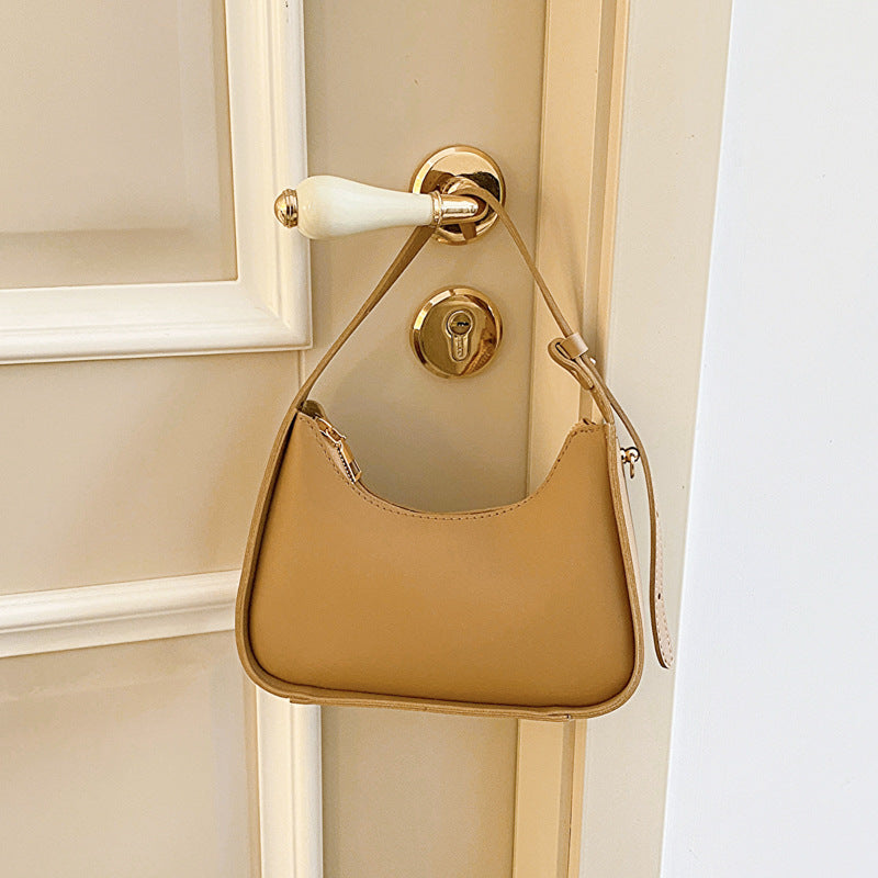 Solid Color Simple Textured Fashion Style Shoulder Bags
