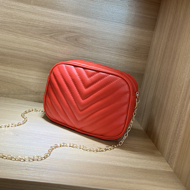 Women's Embroidery Thread Retro Chain Fashion Simple Small Square Bags