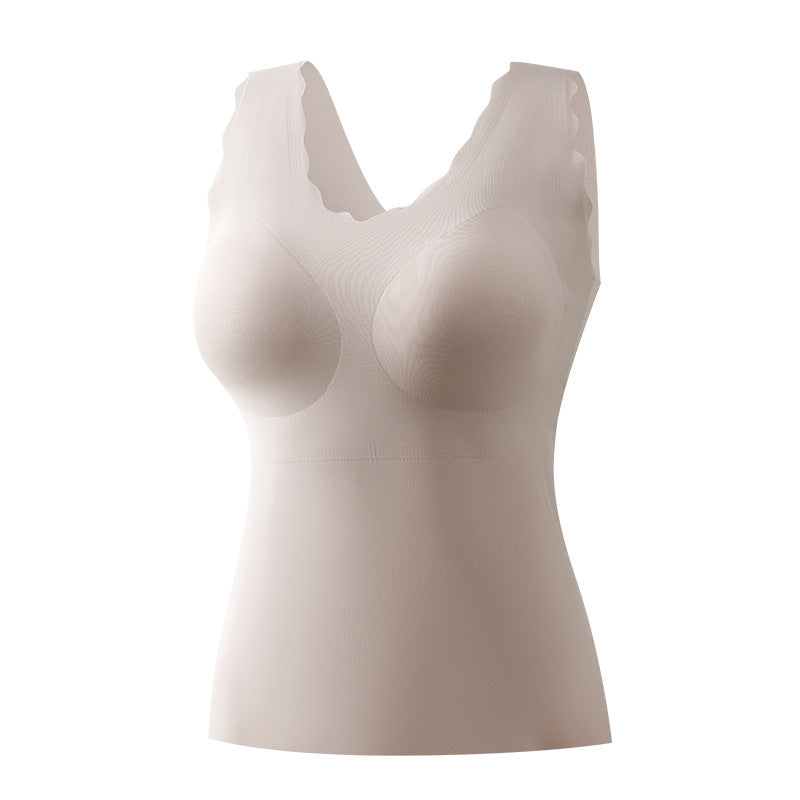 Women's Seamless Ice Silk Vest Underwear Base Tanks Camis