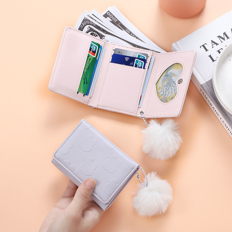 Women's Short Solid Color Spring Pattern Simple Ladies Wallets