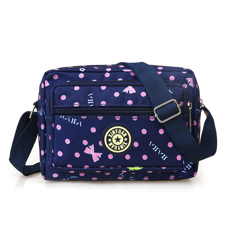 Women's Mother Nylon Cloth Flower Canvas Stall Bags