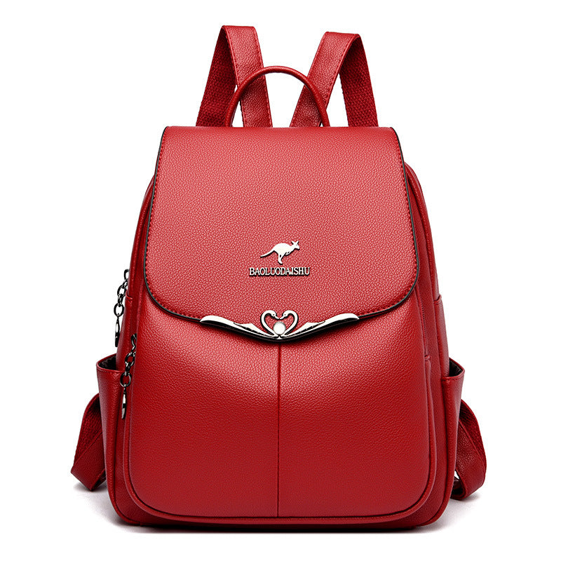 Women's Authentic Leather Tactile Feel Soft Multipurpose Backpacks
