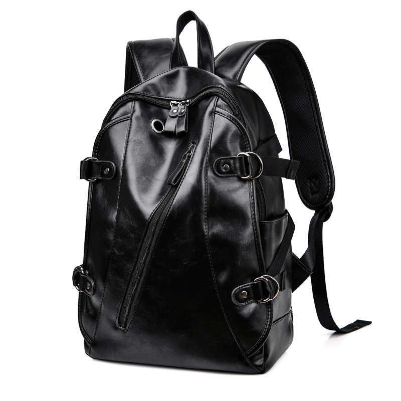 Men's Soft Leather Business Male Leisure Distribution Backpacks