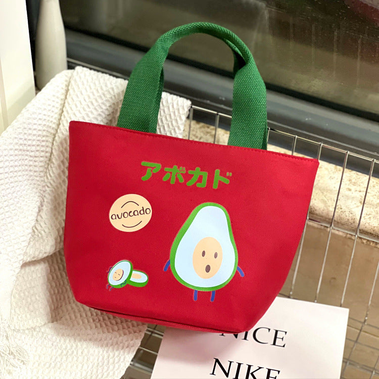 Volume Simple Canvas Lunch Box Hand Handbags