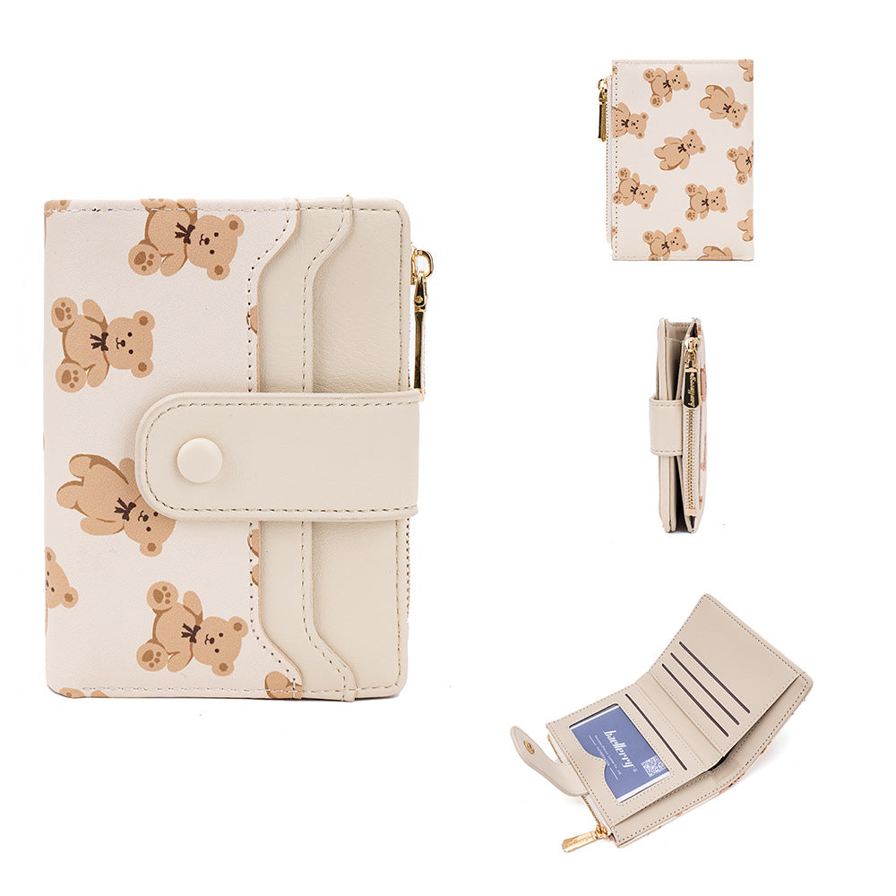 Women's Short Chic Animal Print Thin Section Ladies Wallets