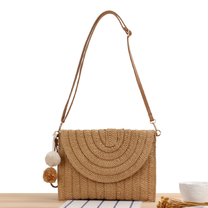 Women's Simple Fashion Handmade Paper Braid Straw Woven Bags