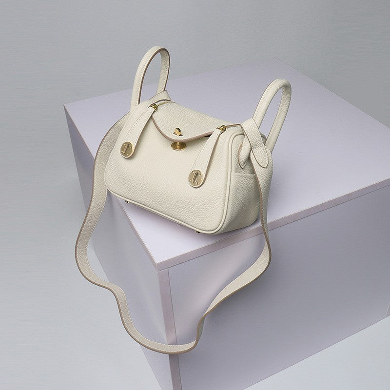 Layer Cowhide Lychee Pattern Lindy Doctor Genuine Shoulder Bags