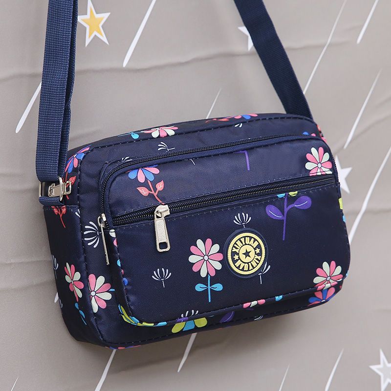 Women's Oxford Cloth Mother Flower Canvas Stall Crossbody Bags