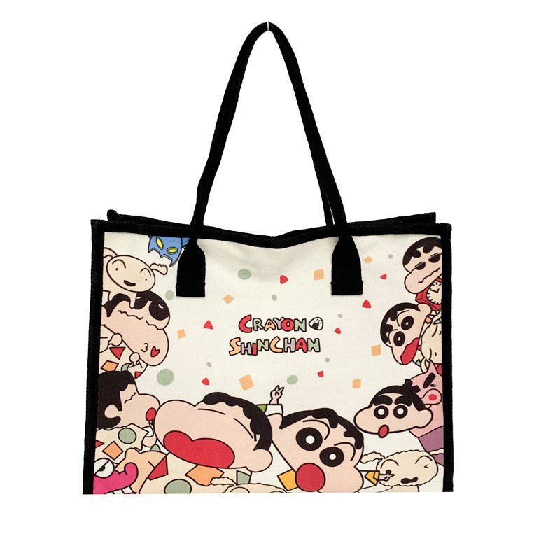 Cartoon Printed Fashion Wild Underarm Large Bags