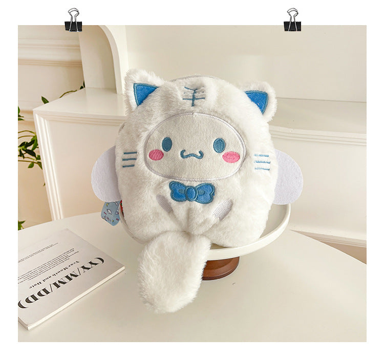 Cute Plush Western Style Cartoon Cat Shoulder Bags