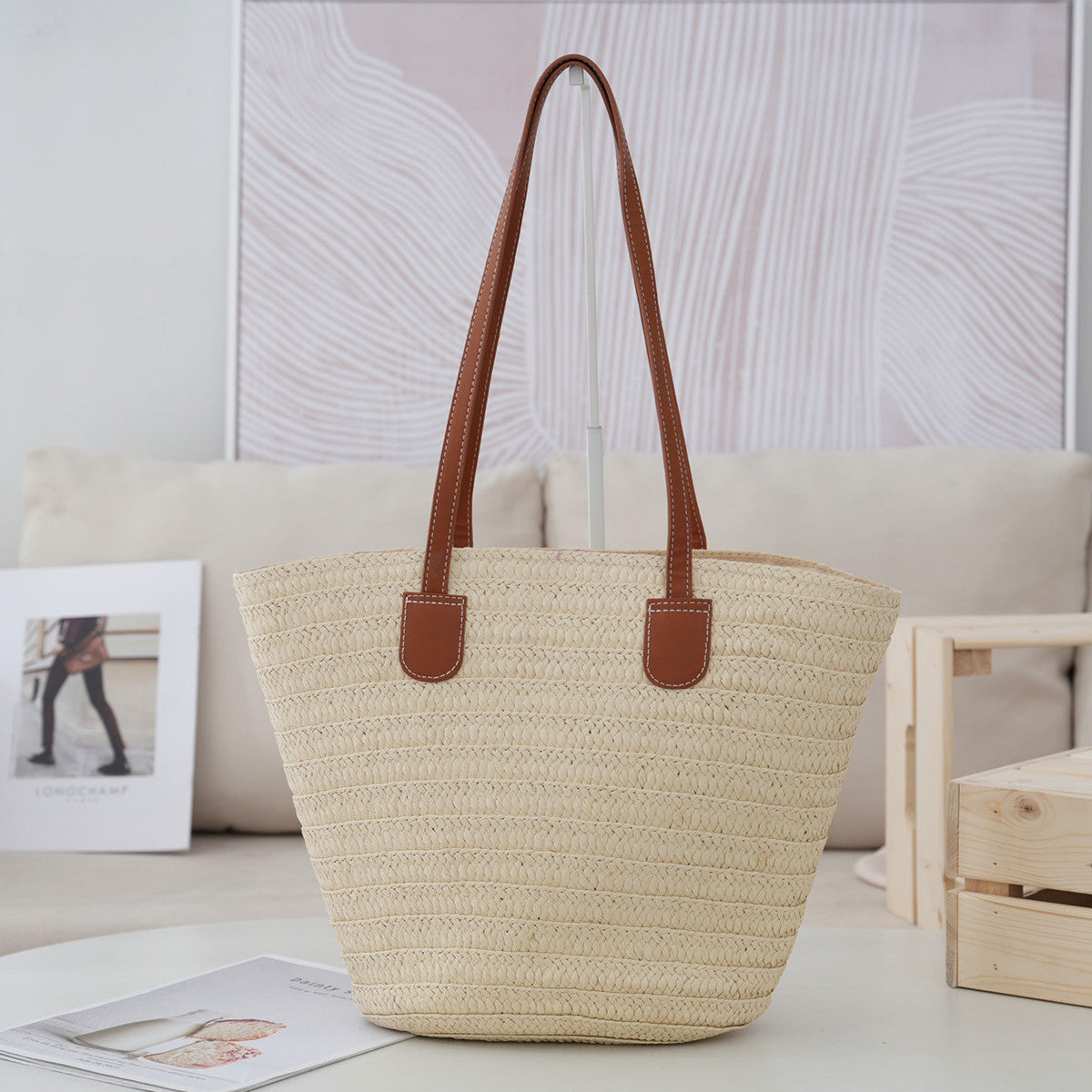 Women's Straw Woven Beach Large Capacity Shoulder Bags