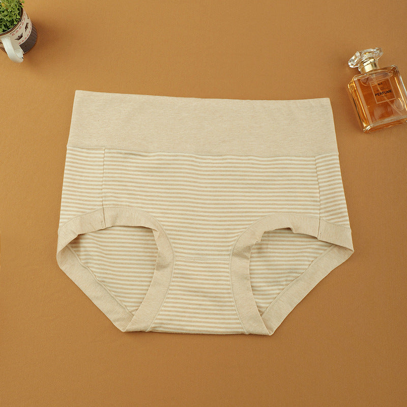 Women's High Waist Pure Cotton Underwear Antibacterial Crotch Panties