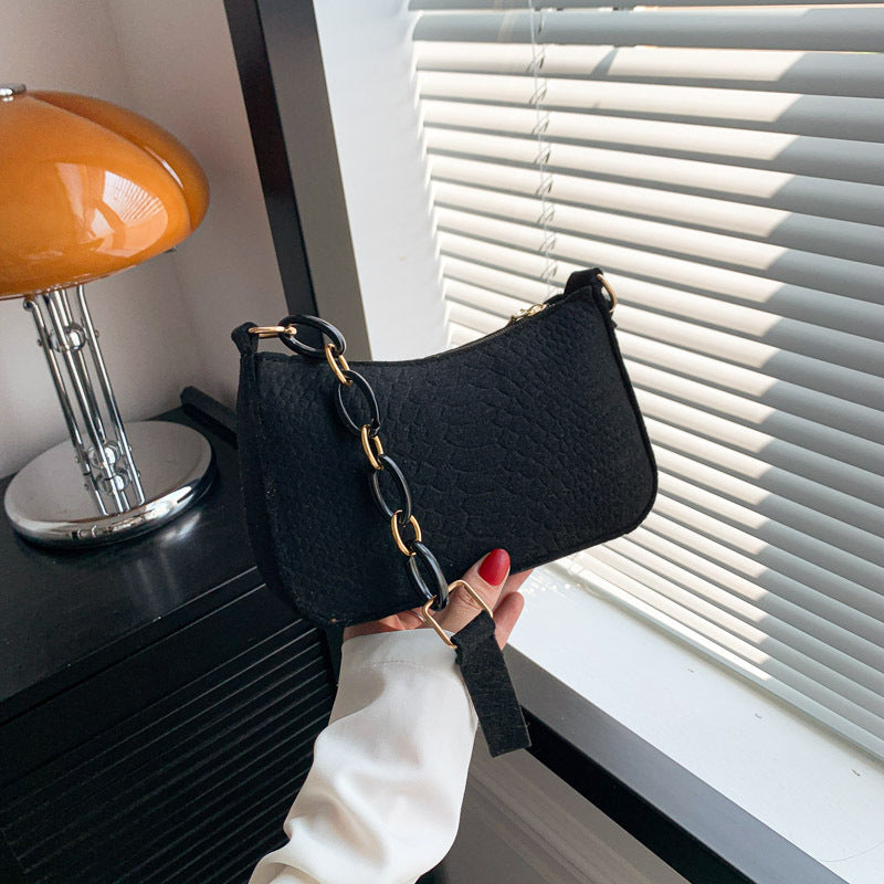Women's Style Design Underarm Contrast Color Fashion Large Capacity Trendy Shoulder Bags