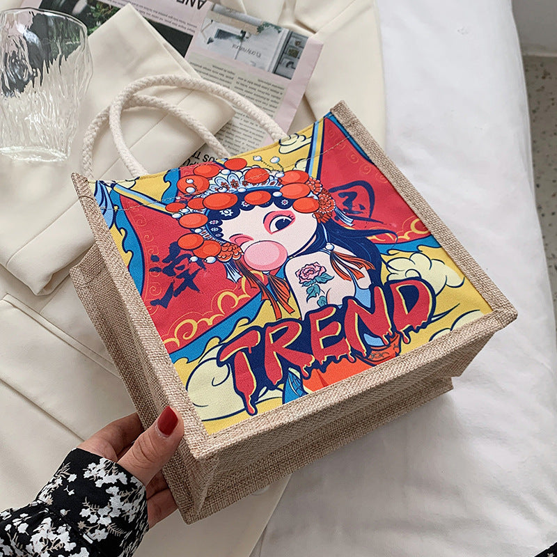 Summer Cute Cartoon Lunch Box Portable Handbags