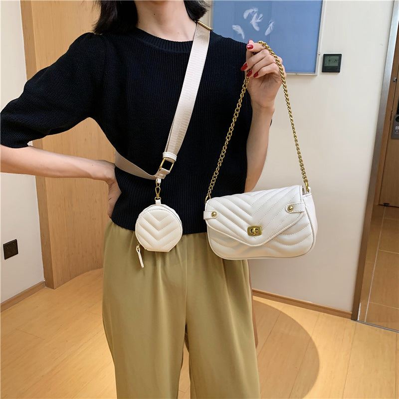 Female Oblique Summer Niche Design Chain Crossbody Bags