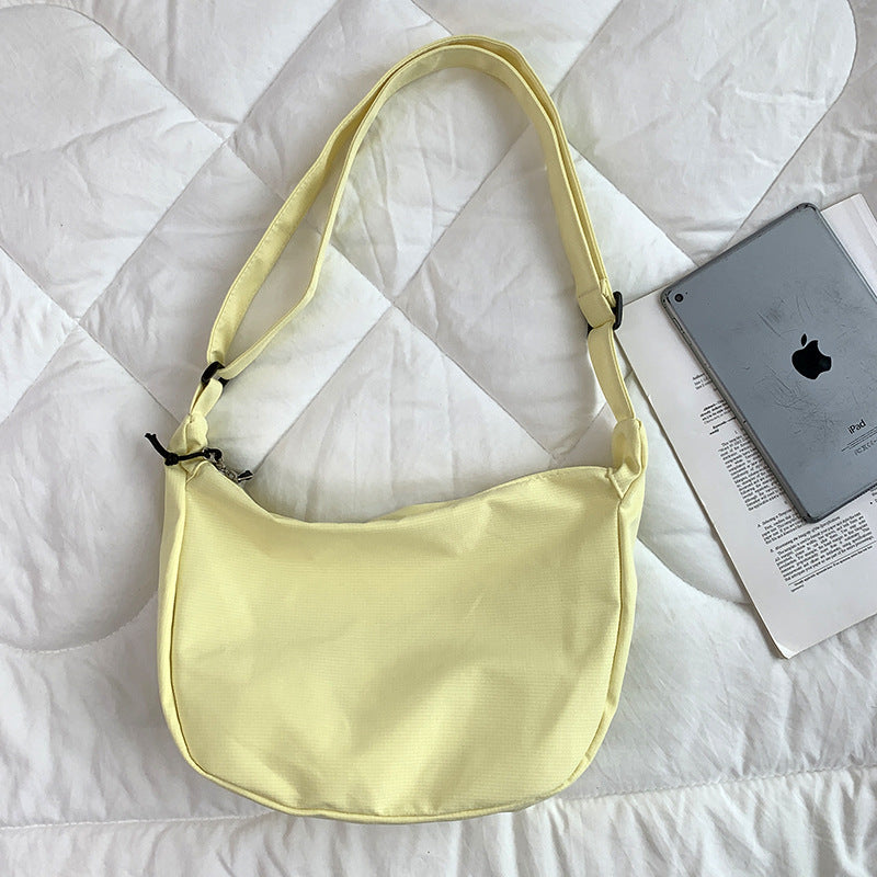Style Versatile Simple Waffle Artistic Solid Crossbody Bags