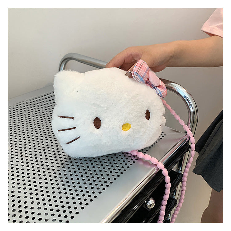 Cat Plush Cute Mobile Doll Birthday Crossbody Bags