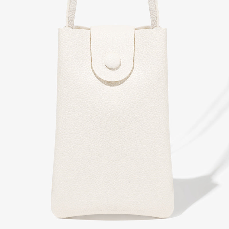 Women's Trendy Retro Textured Simple Mori Style Phone Bags