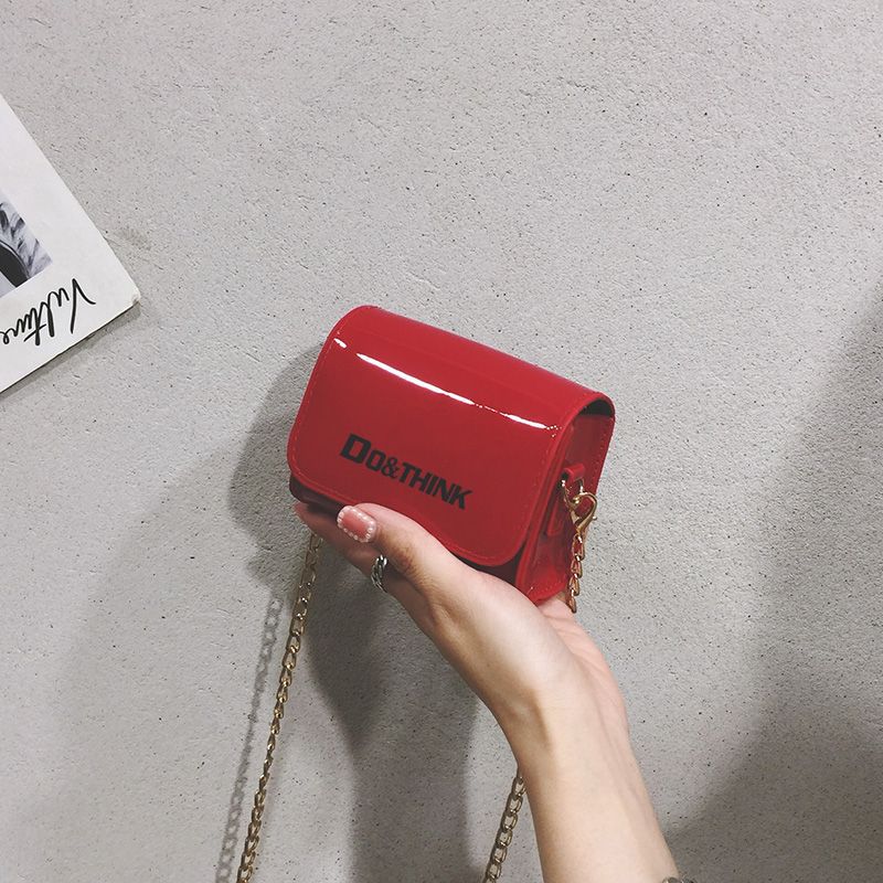 Women's Patent Leather Mini Fashion Chain Crossbody Bags