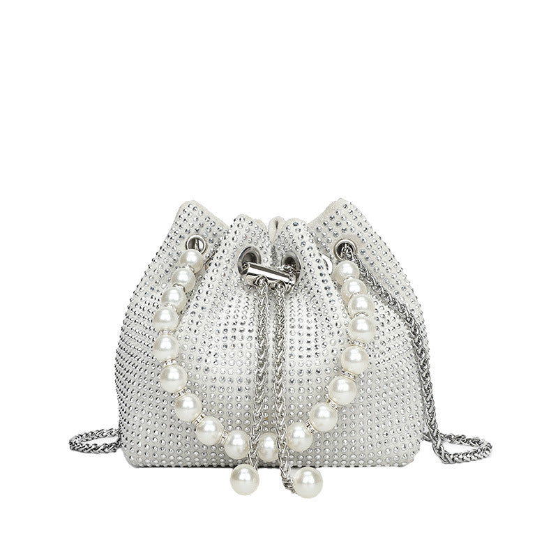 Good-looking Light Luxury Diamond Pearl Lucky Handbags