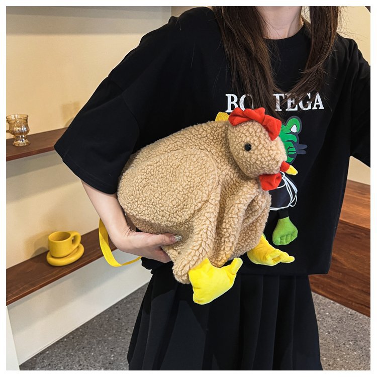 Tide Plush Animal Fur Female Soft Shoulder Bags
