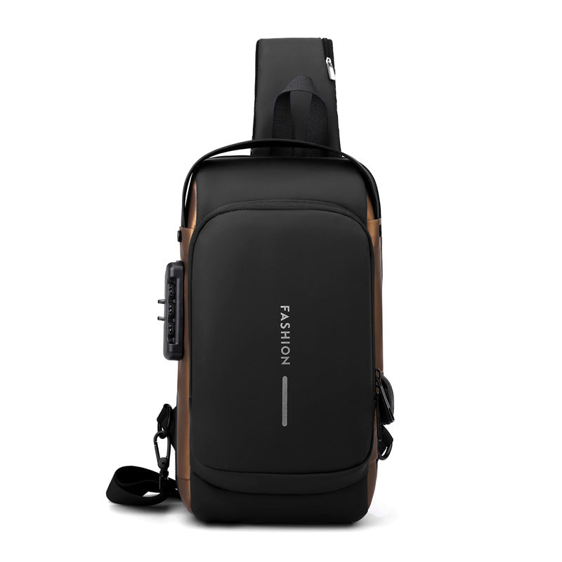Men's Versatile Beautiful Popular Motorcycle Password Men's Chest Bags