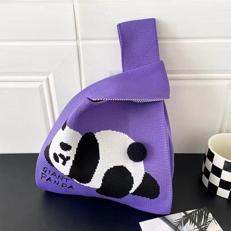 Treasure Series Panda Knitted Cute Souvenir Handbags