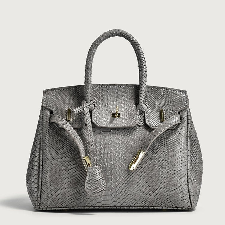 Women's Snakeskin Pattern Trendy Large Capacity Versatile Shoulder Bags