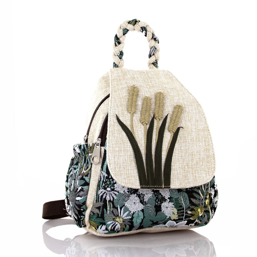 Chinese Style Lightweight Simple Zipper Fabric Backpacks