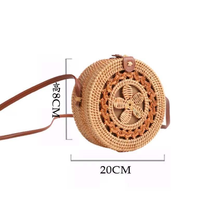 Rattan Autumn Weave Woven Retro Straw Handbags