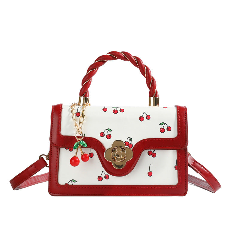 Autumn Fashion Fresh Printing Color Contrast Shoulder Bags